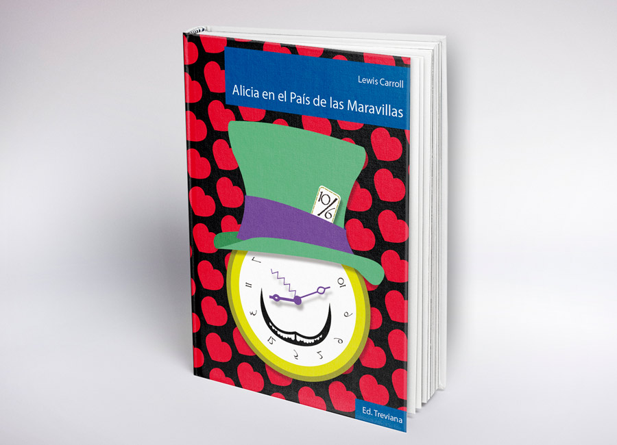 Portada ilustrada de Alicia en el país de las maravillas