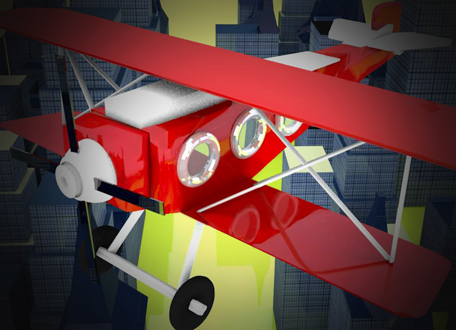 Modelado 3D de un avión Barón Rojo