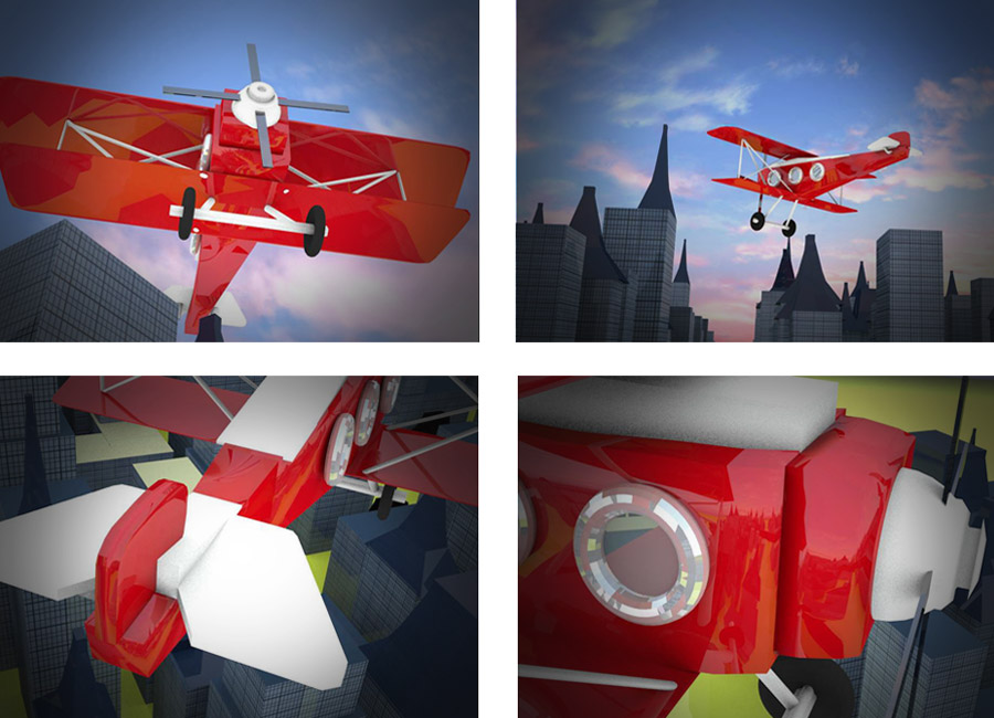 Modelado 3D de un avión Barón Rojo