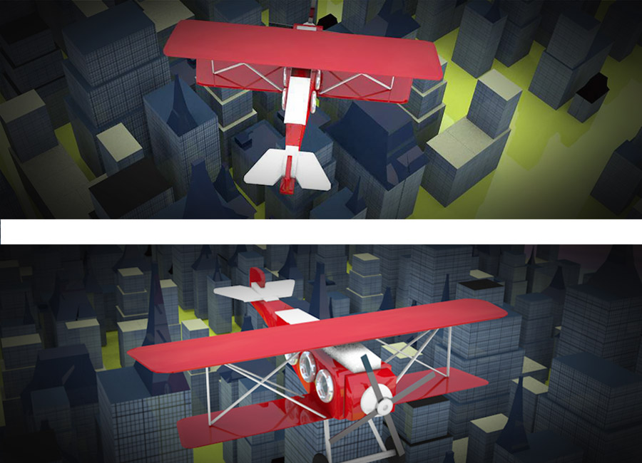 Modelado 3D de un avión Barón Rojo