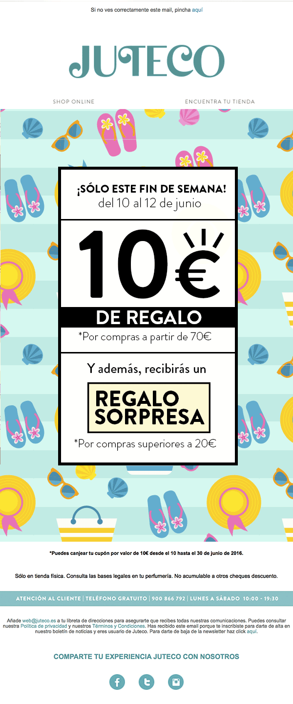 Diseño de mailing animado para Juteco