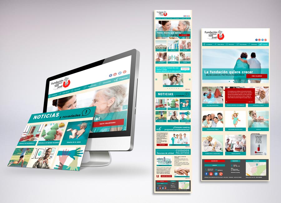 Web responsive Fundación San José adap`tada a escritorio