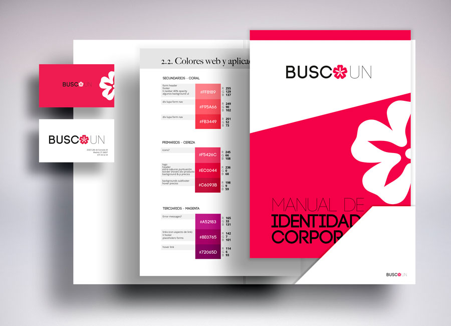 Diseño manual de identidad básico BuscoUn